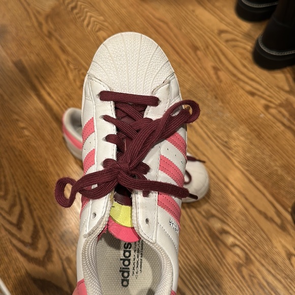 ADIDAS Superstar Pink/Maroon/Yellow Sneakers - Picture 3 of 5